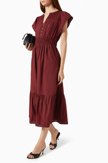 Gianna Shirred-waist Dress