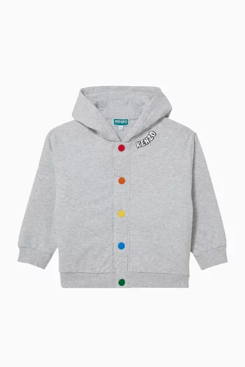 Logo Zip-Up Hoodie in C otton