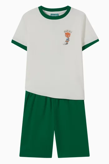 Dice Logo Sweat Shorts in Cotton