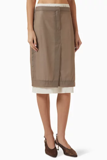 Koyo Midi Skirt in Japanese Wool