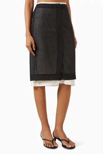 Koyo Midi Skirt in Japanese Wool