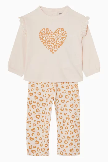 Heart Sweatshirt & Pants Set