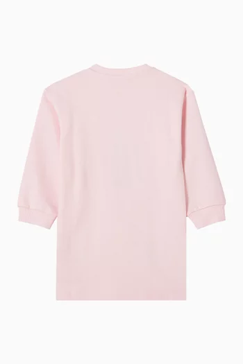 Floral Logo Sweatshirt Dress in Fleece