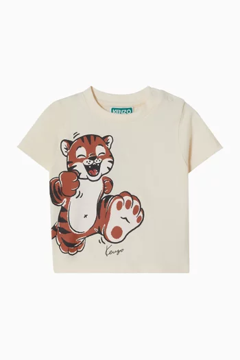 Tiger Graphic T-Shirt in Cotton Jersey