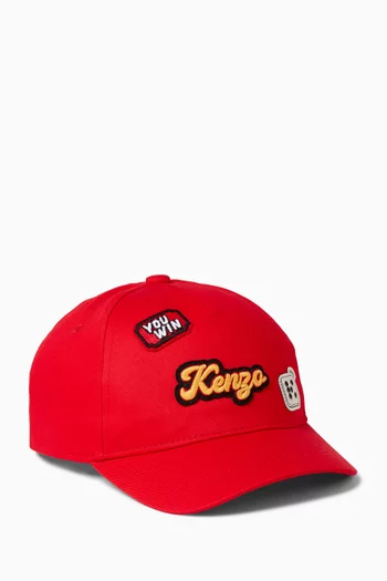 PLAY KENZO Embroidered Cap in Cotton-twill