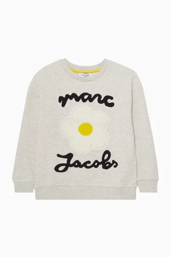 Bouclé Daisy Sweatshirt in Fleece