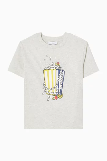 Popcorn Graphic T-shirt in Organic Cotton-jersey