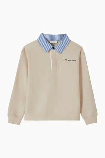 Logo Print Sweatshirt in Fleece