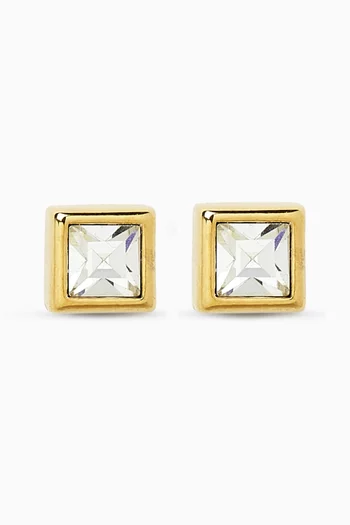 1980s Vintage Swarovski Crystal Stud Earrings