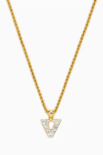 1990s Vintage V-logo Necklace