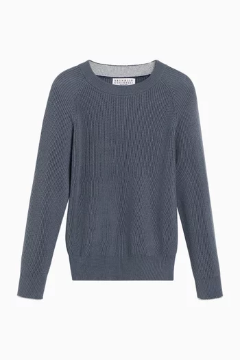 English Rib-knit Sweater in Cotton
