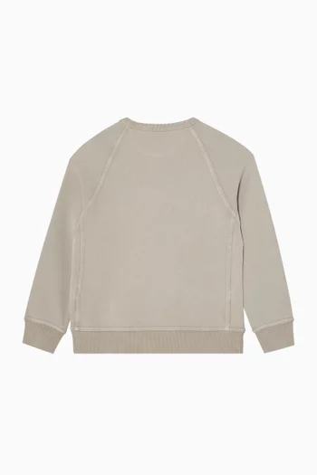 سويت شيرت بشعار الماركة قطن فرنش تيري