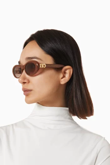 Falabella Oval Sunglasses in Acetate