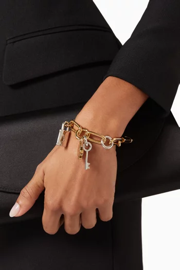 Spade Lock Charm Bracelet