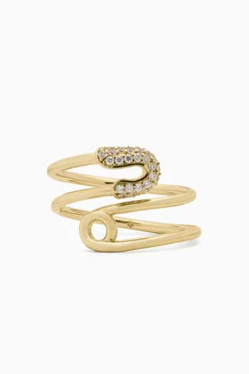 خاتم بتصميم دبوس مشبك ملفوف من بيتس أند بوبلز
