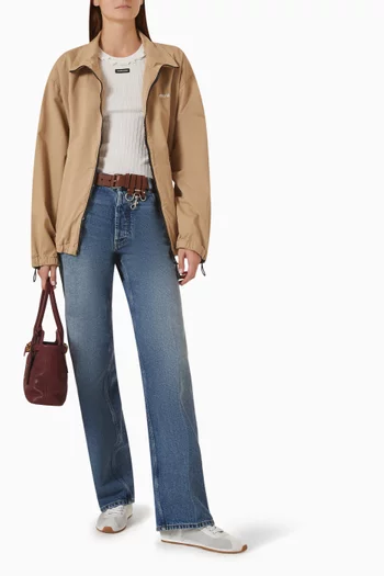 Blouson Jacket in Washed Gabardine