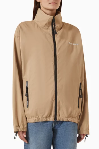 Blouson Jacket in Washed Gabardine