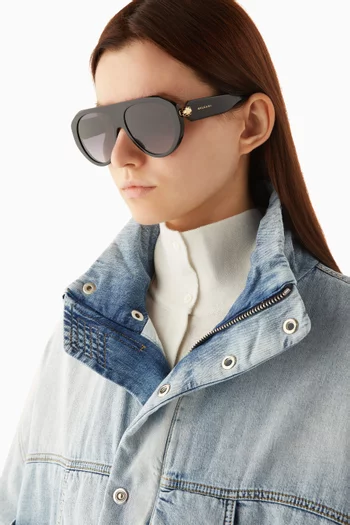 Serpenti Forever Pilot Sunglasses in Acetate