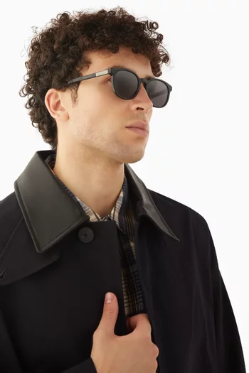 Tubogas Round Sunglasses in Acetate