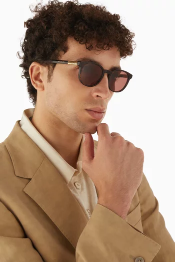 Tubogas Round Sunglasses in Acetate