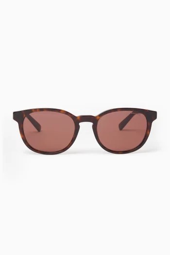 Tubogas Round Sunglasses in Acetate