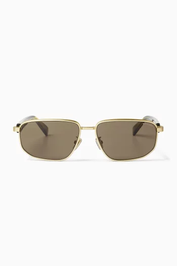 Geometric Sunglasses in Metal