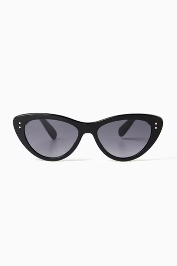 Oblique Cat-eye Sunglasses in Acetate
