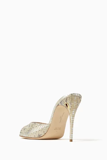 Guido 105 Mule Sandals in Python Elaphe