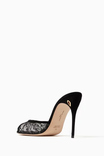 Guido 105 Mule Sandals in Lace & Suede