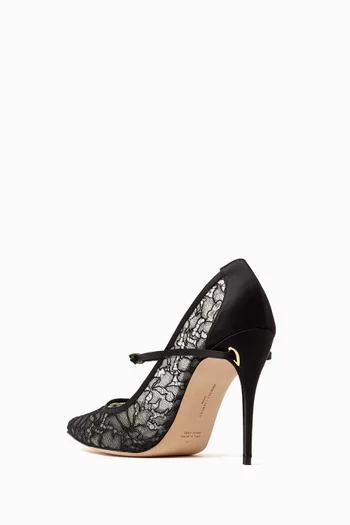 Lorenzo 105 Pumps in Lace & Satin