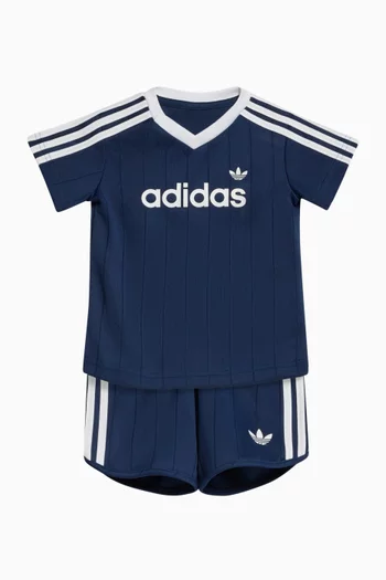 Pinstripe Sprinter Shorts & T-shirt Set