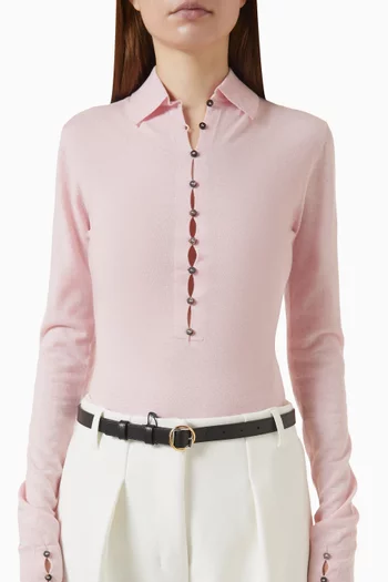 La Ceinture Salon Thin Belt in Leather