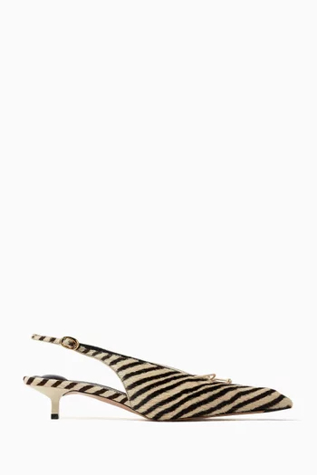 Les Cubisto B Slingback Pumps in Calf Hair