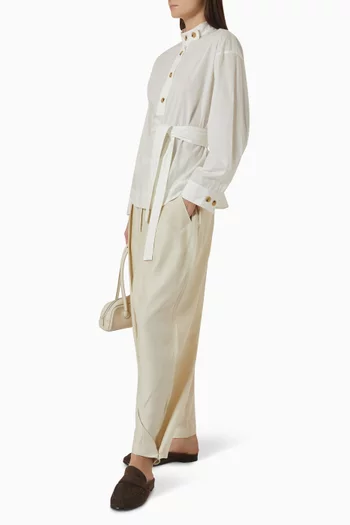 Vernon Wide-leg Pants in Viscose Blend