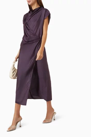 Foggia Wrap Dress in Silk