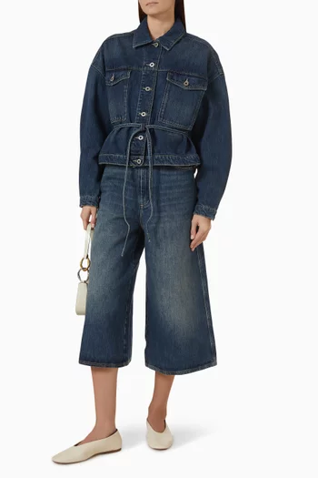 Lys Belted Jacket in Denim