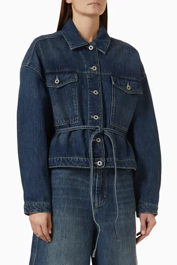 Lys Belted Jacket in Denim