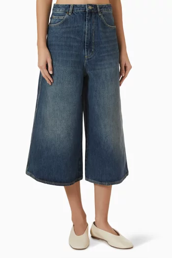 Joyce Culottes in Washed Denim