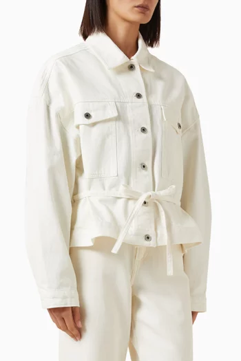 Lys Belted Jacket in Denim