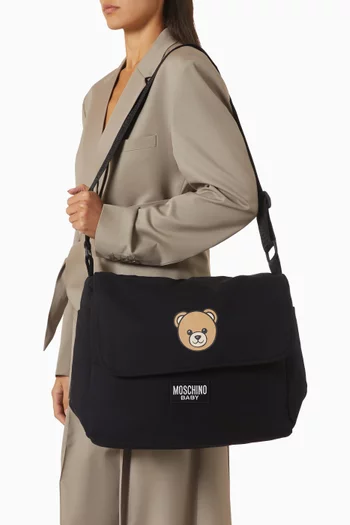 Teddy Bear Changing Bag & Mat in Cotton