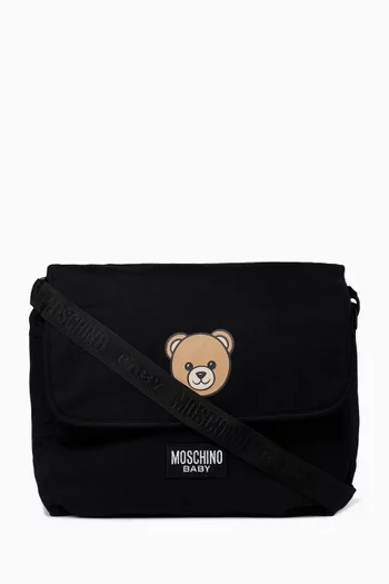 Teddy Bear Changing Bag & Mat in Cotton