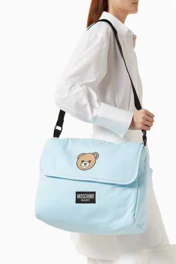 Teddy Bear Changing Bag & Mat in Cotton