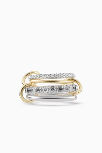 Arla SG Gris Ring in Sterling Silver & 18kt Gold