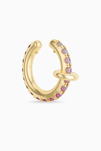 Elara YG Pink Ombré Ear Cuff in 18kt Gold