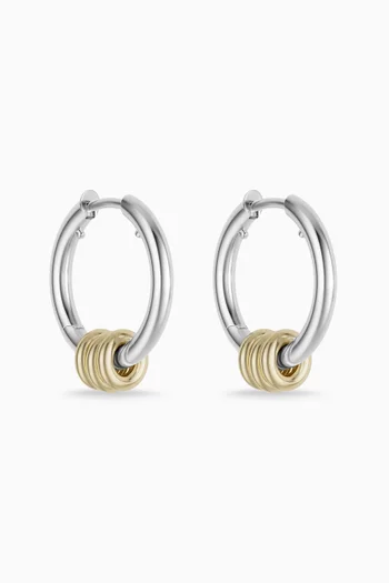 Nevine Max SG Hoop Earrings in Sterling Silver & 18kt Gold