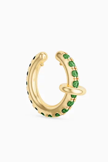 Elara YG Emerald Ear Cuff in 18kt Gold
