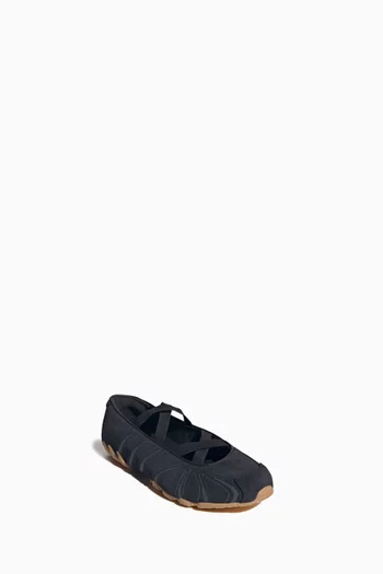 GHOST SPRINT BALLET W IBALLERINAS IN SUEDE WITH TOPSTITCH DETAILS AND ELASTIC STRAPS - FEMALE:BLACK:37-1/3|219932945