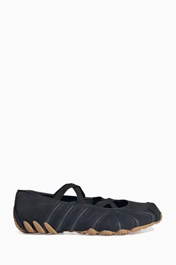 GHOST SPRINT BALLET W IBALLERINAS IN SUEDE WITH TOPSTITCH DETAILS AND ELASTIC STRAPS - FEMALE:BLACK:37-1/3|219932945