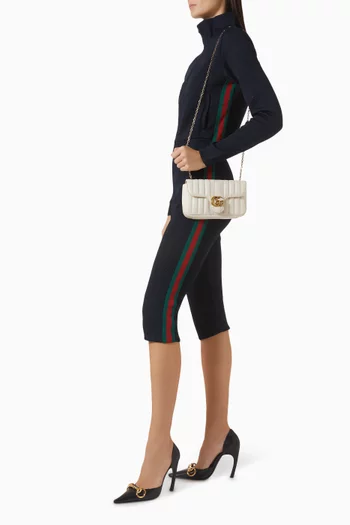 Small GG Marmont Shoulder Bag in Leather