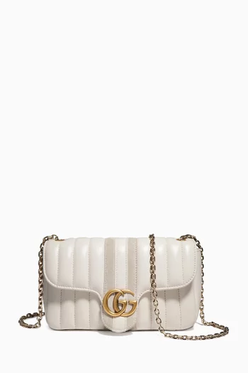 Small GG Marmont Shoulder Bag in Leather